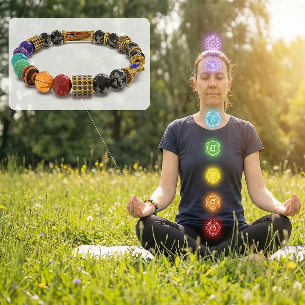 Rhama® Ancient Yantra - Tiger Eye Stone Chakra Yantra - For Women