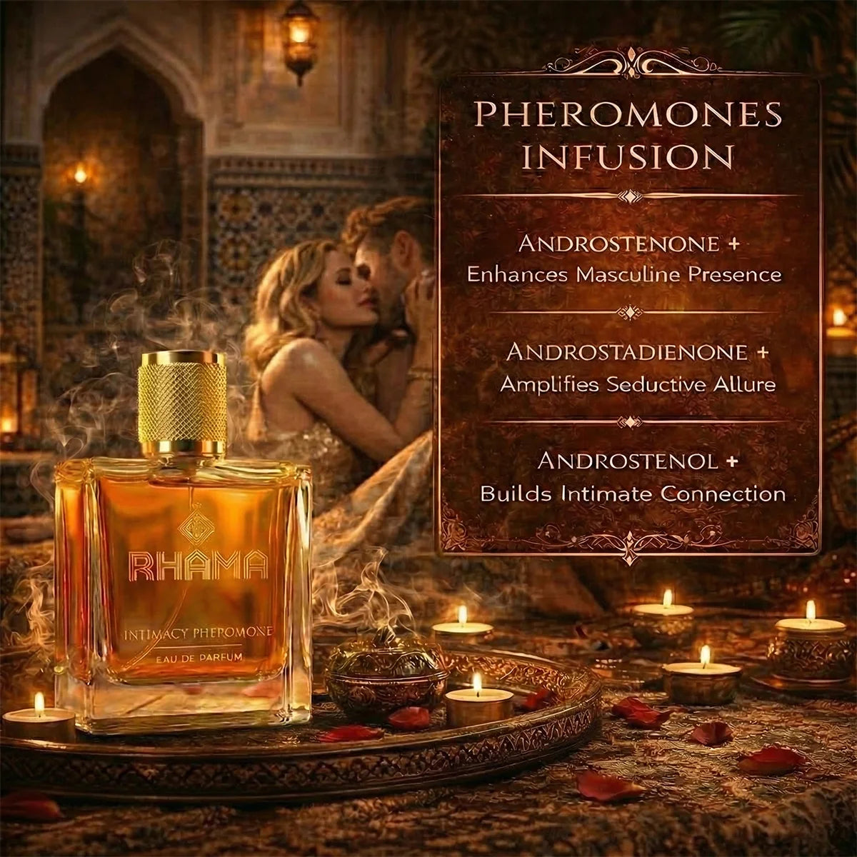 Rhama®  Intimacy Pheromones Perfume For Men | Attraction DNA Infused Formula