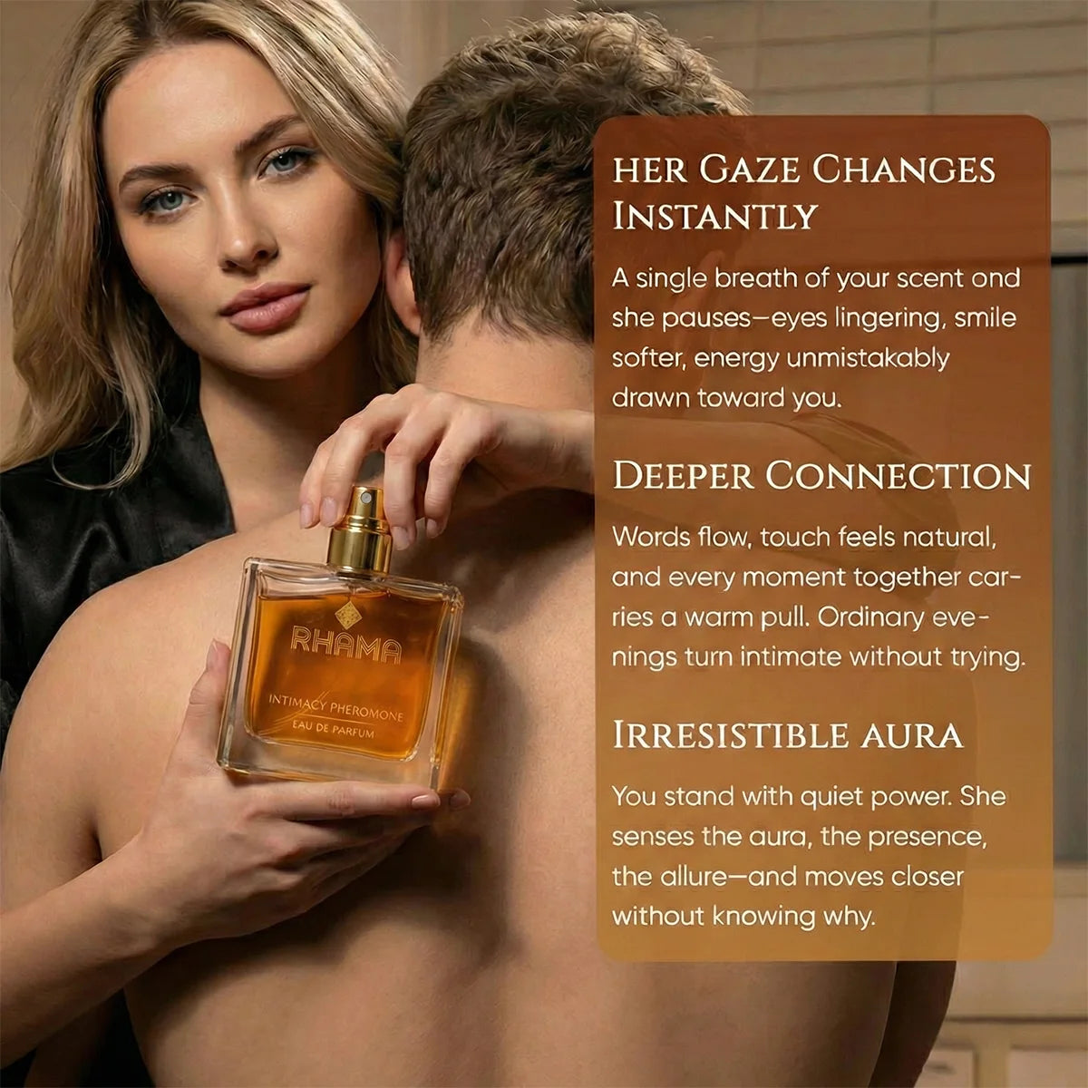 Rhama®  Intimacy Pheromones Perfume For Men | Attraction DNA Infused Formula