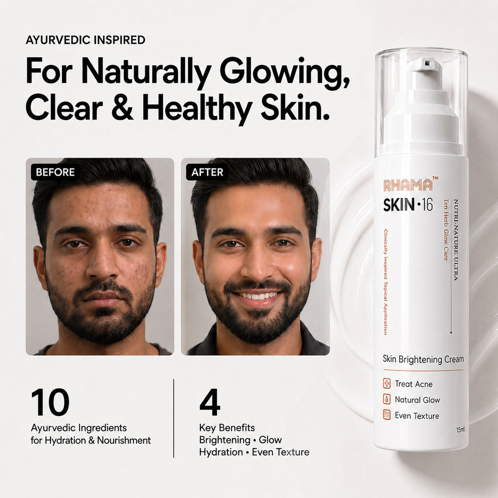 RHAMA Skin.16 Cream | Helps Dark Spots, Acne Marks & Pigmentation Removal | Glass Skin Glow | 15ml