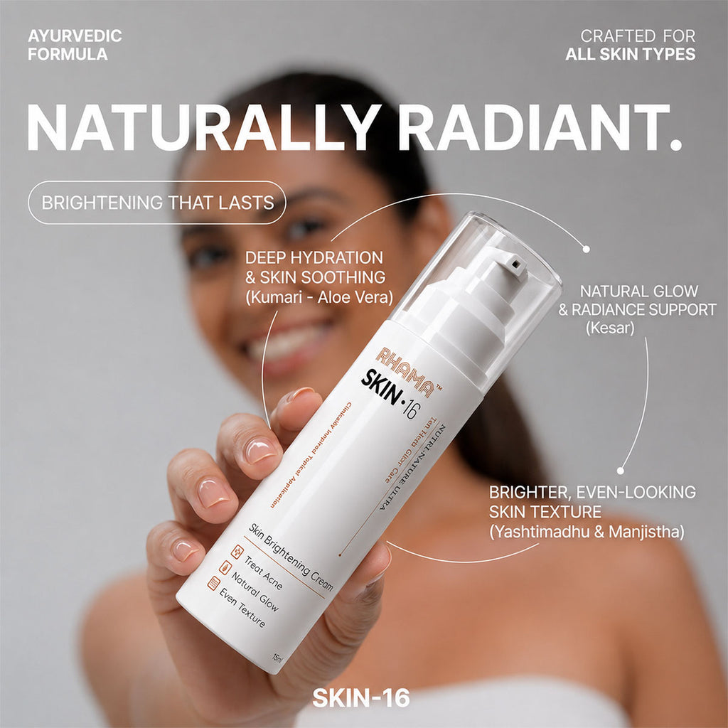 RHAMA Skin.16 Cream | Helps Dark Spots, Acne Marks & Pigmentation Removal | Glass Skin Glow | 15ml