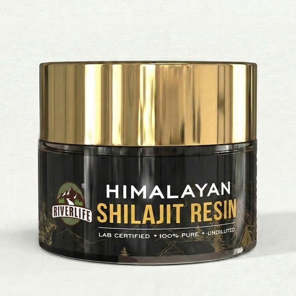RiverLife® Himalayan Shilajit Resin Gold Grade | High Fulvic Acid & 87 Trace Minerals | Lab Certified, 100% Natural | 10gm Pack