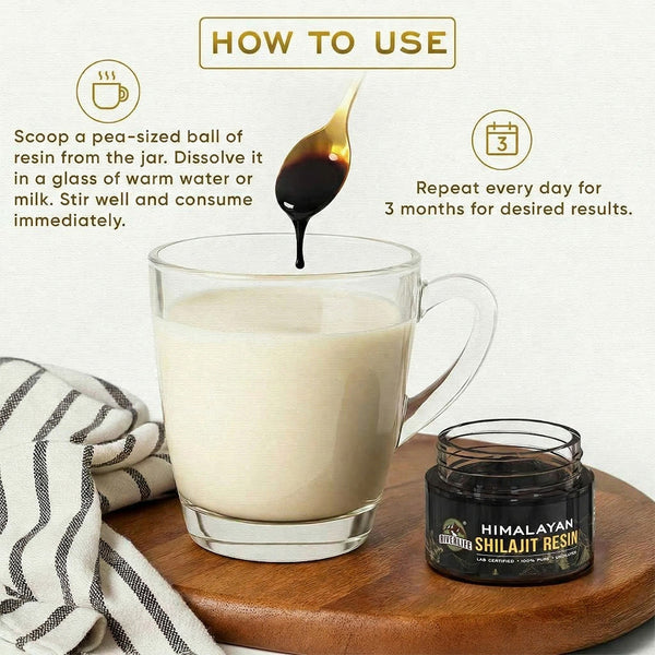 RiverLife® Himalayan Shilajit Resin Gold Grade | High Fulvic Acid & 87 Trace Minerals | Lab Certified, 100% Natural | 10gm Pack