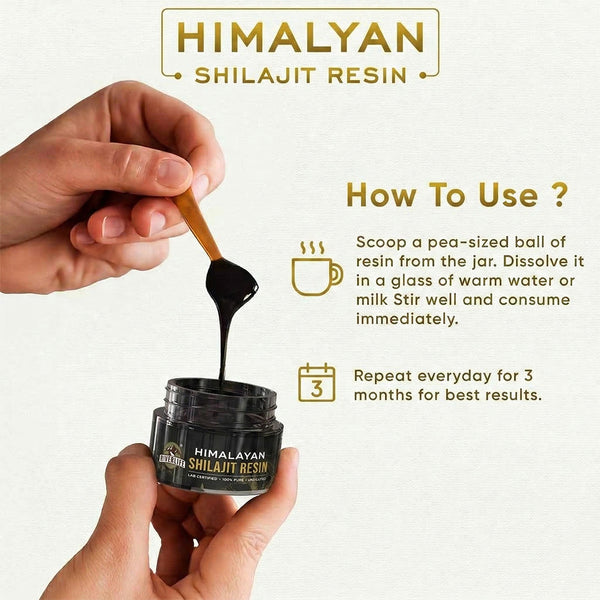 RiverLife® Himalayan Shilajit Resin Gold Grade | High Fulvic Acid & 87 Trace Minerals | Lab Certified, 100% Natural | 10gm Pack