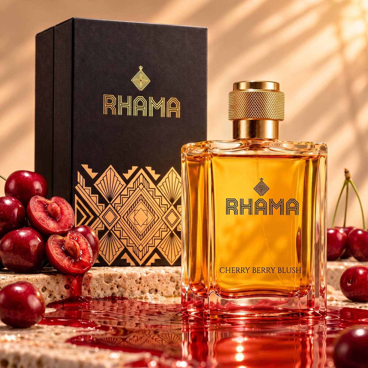 RHAMA Cherry Berry Blush 50 ml — bottle and box