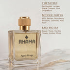 RHAMA Apple Rouge 50 ml perfume top, middle and base notes