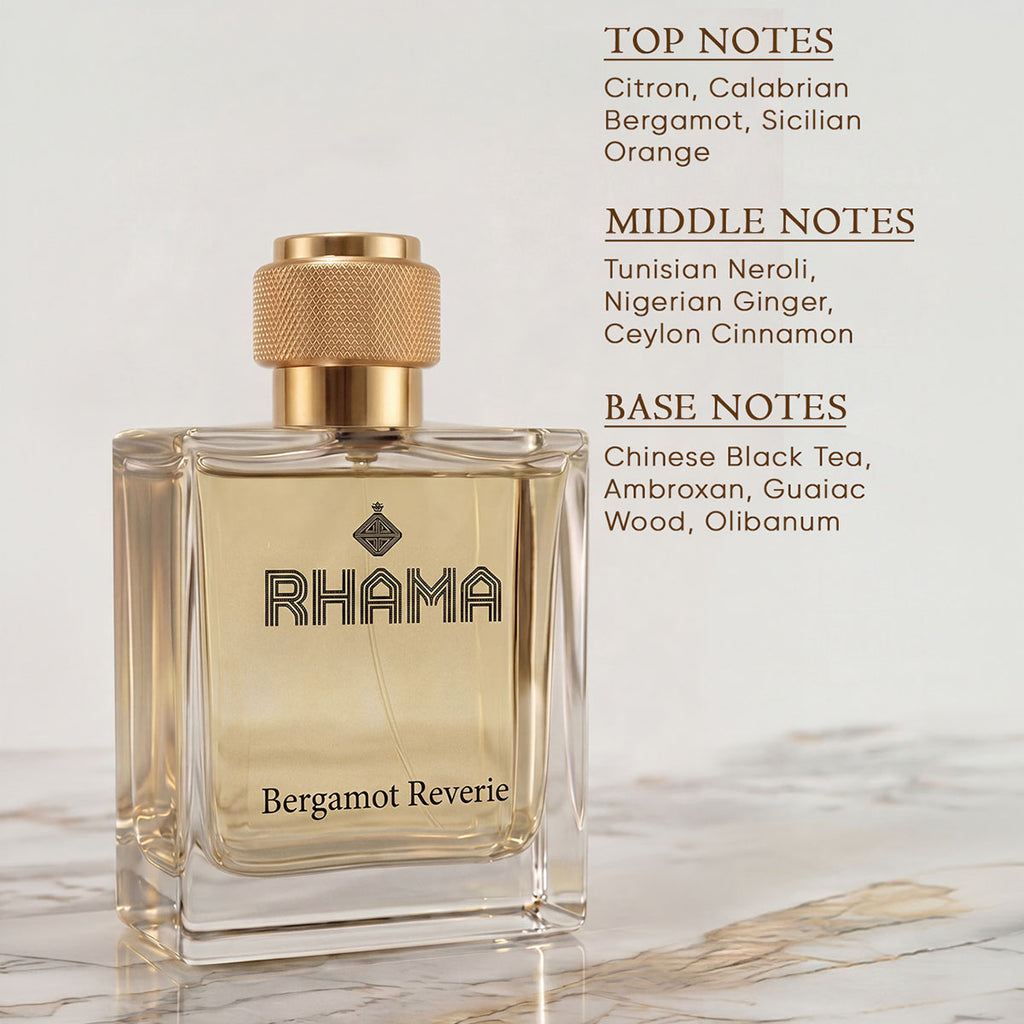 RHAMA Bergamot Reverie 50 ml perfume top, middle and base notes