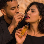 Rhama Cherry on Me 8ml perfume bottle shown in a lifestyle scene
