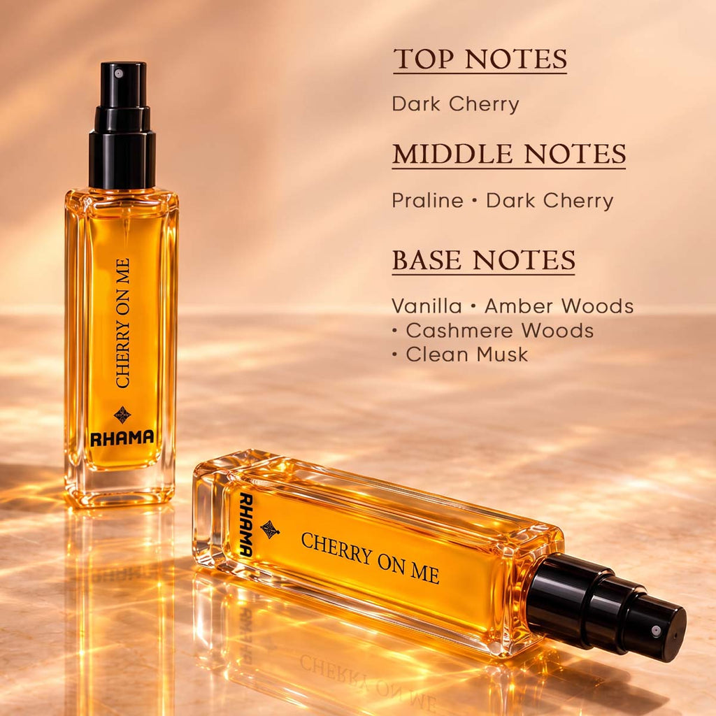 Rhama Cherry on Me 8ml perfume top, middle and base fragrance notes