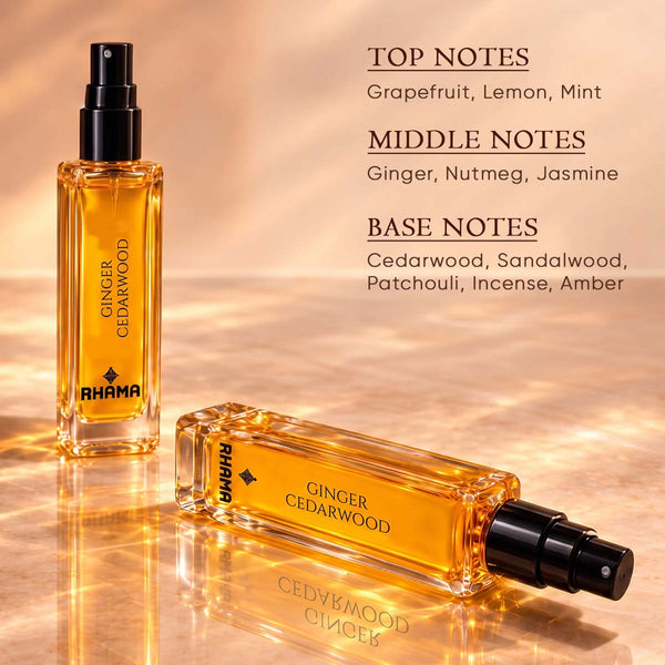Rhama® Ginger Cedarwood – Eau de Parfum, 8 ml