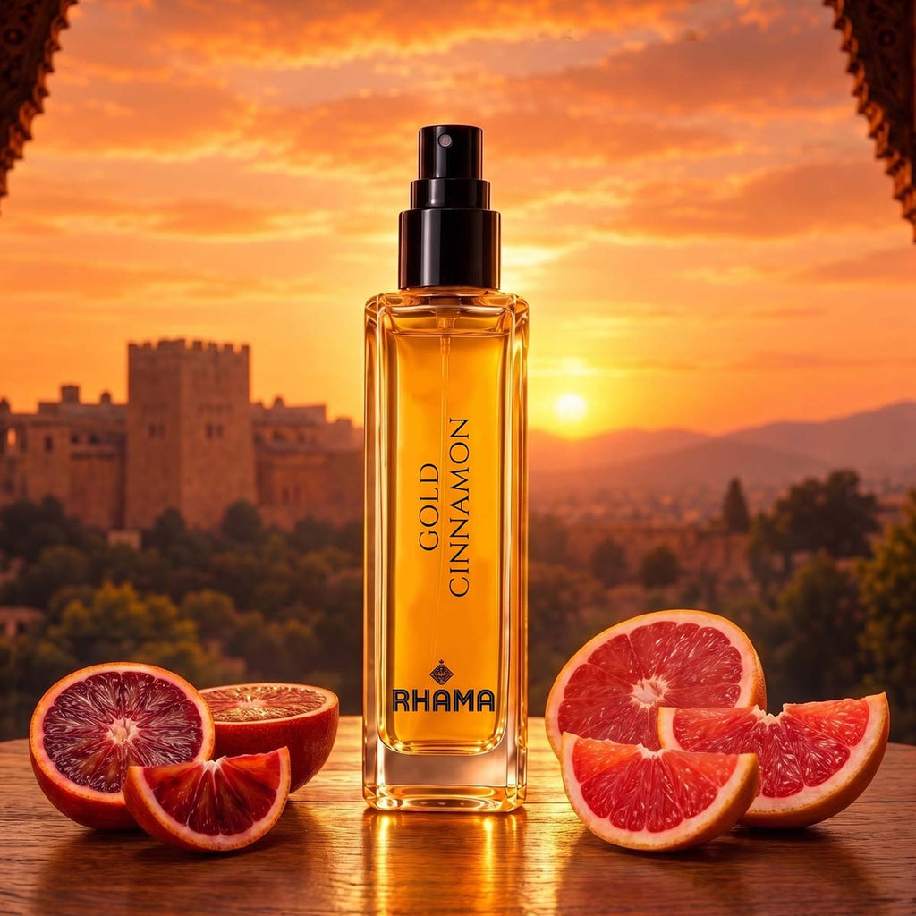 Rhama Gold Cinnamon 8 ml perfume — front bottle view