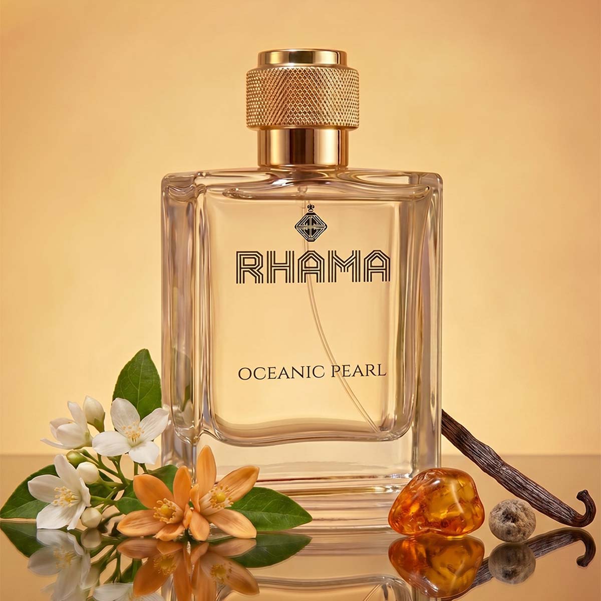 RHAMA Oceanic Pearl 50 ml perfume bottle with fragrance ingredients