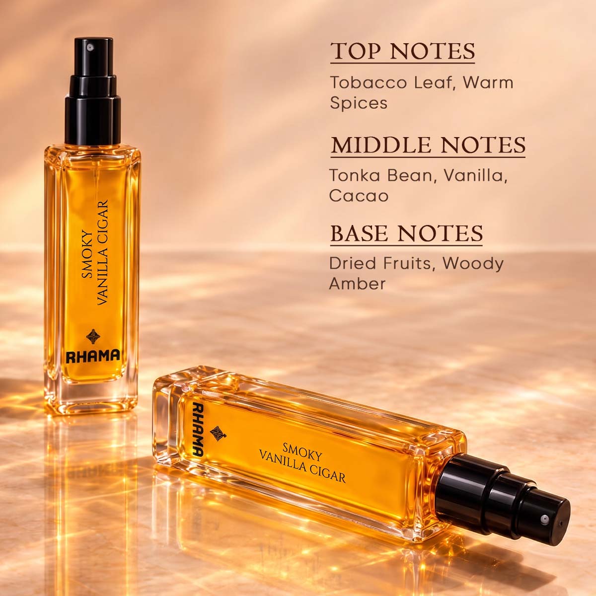 Rhama Smoky Vanilla Cigar 8 ml perfume — fragrance notes